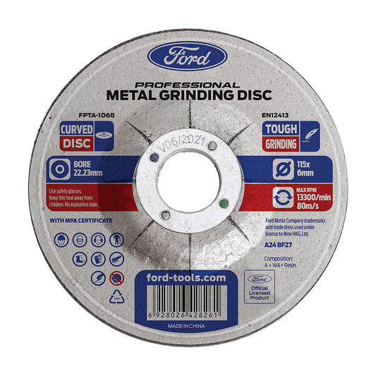 Caja con 5 piezas de Disco de Desbaste Para Metal de 4 1/2"