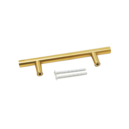 Caja con 50 piezas de Jaladera de Barra Hueca T116-H4 Dorado