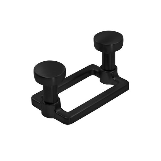 Caja con 25 piezas de Perchero de Zinc 2 Botones 2153 Negro Mate