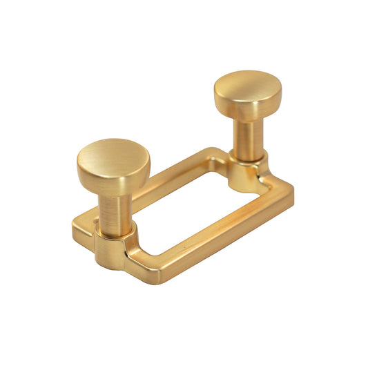 Caja con 25 piezas de Perchero de Zinc 2 Botones 2153 Dorado