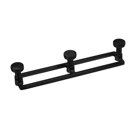 Caja con 10 piezas de Perchero de Zinc 3 Botones 2153 Negro Mate