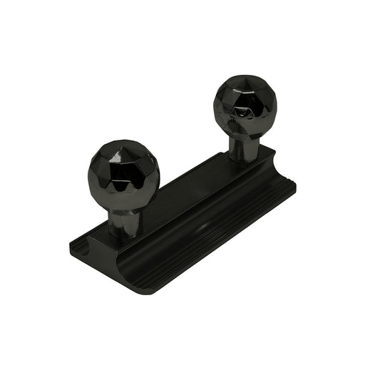 Caja con 25 piezas de Perchero de Zinc 2 Botones 2155 Negro Mate