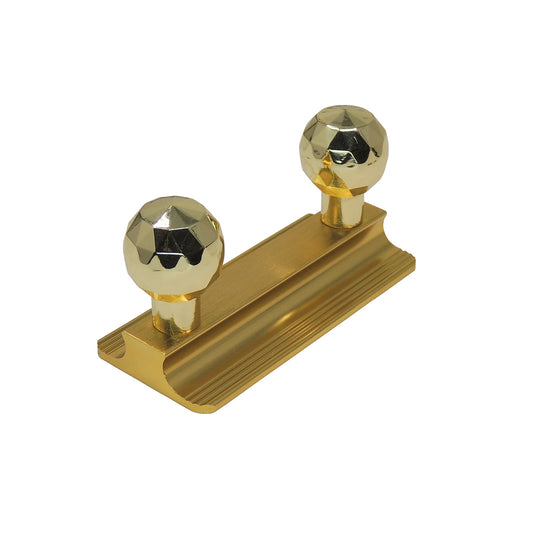 Caja con 25 piezas de Perchero de Zinc 2 Botones 2155 Dorado