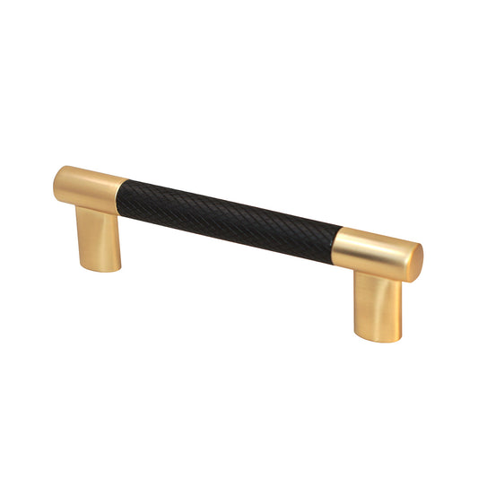 Caja con 25 piezas de Jaladera de Aleación de Zinc 96 Dorado + Negro