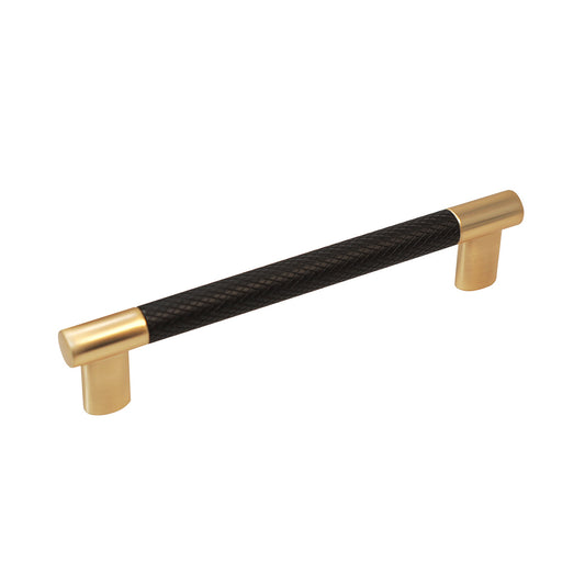 Caja con 25 piezas de Jaladera de Aleación de Zinc 128 Dorado + Negro