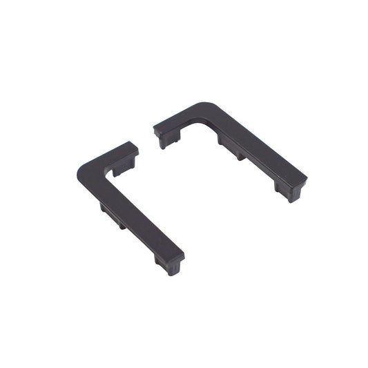 Caja con 20 piezas de Tapa de Aluminio para Perfil Gola Tipo "L" 8019-L Negro Mate