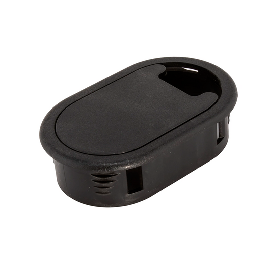 Caja con 20 piezas de Pasacables oval negro