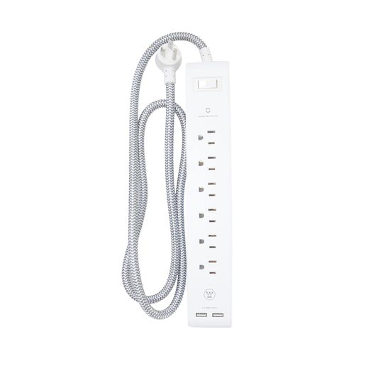 Tira multicontacto usb - blanco
