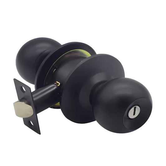 Caja con 6 piezas de Cerradura de Pomo 587 Negro Mate Baño