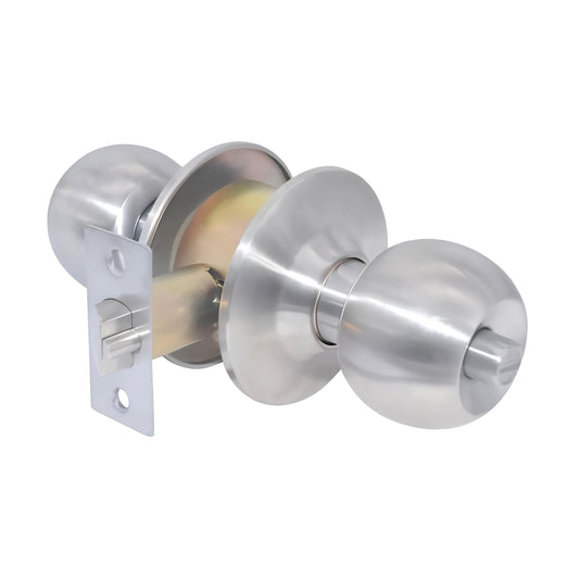 Caja con 6 piezas de Cerradura de Pomo 587 Inoxidable Baño
