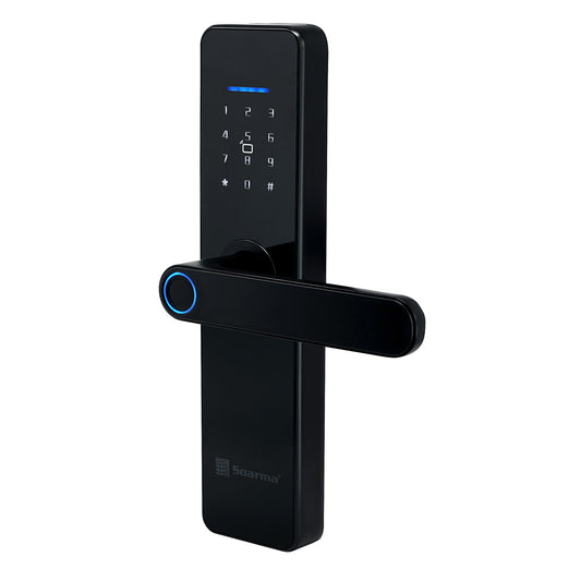 Caja con 1 Pieza de Cerradura Inteligente con Wifi y Bluetooth Negro