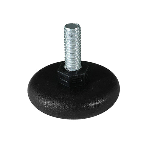 Caja con 100 piezas de Nivelador Plastico Ø de Base 2" "Tipo Stampa" con Tornillo de 3/8 X 1 1/4"