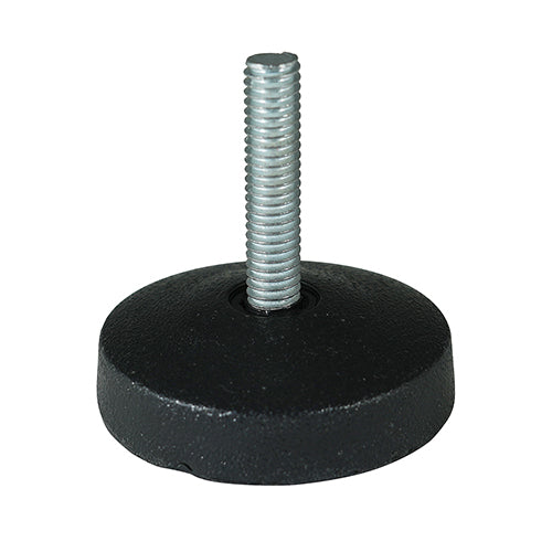 Caja con 100 piezas de Nivelador Plastico Ø de Base 2" "Tipo Flexi" con Tornillo de 3/8" X 1 1/4"