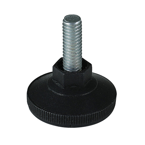 Caja con 100 piezas de Nivelador Plastico Ø de Base 1 1/2" "Tipo Pt-Q" con Tornillo de 3/8" X 1"