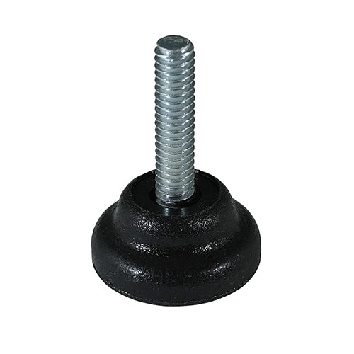 Caja con 100 piezas de Nivelador Plastico Ø de Base 1" con Tornillo 3/8" X 1"