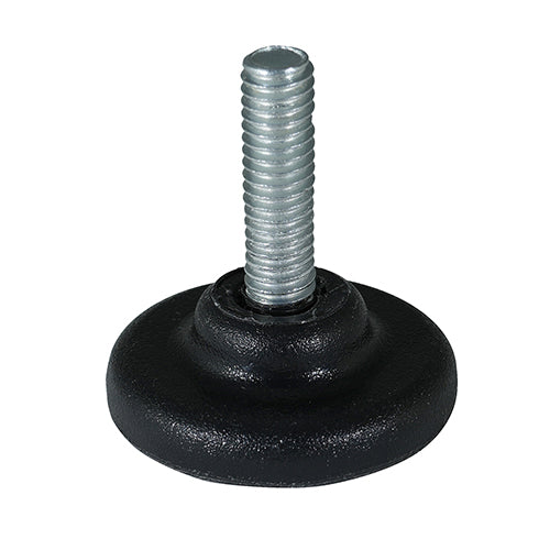 Caja con 100 piezas de Nivelador Plastico Ø de Base 1 1/2" con Tornillo 1/4" X 1"