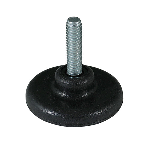 Caja con 100 piezas de Nivelador Plastico Ø de Base 2" con Tornillo 3/8" X 1"
