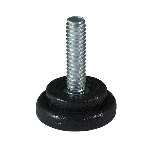 Caja con 100 piezas de Nivelador Plastico Ø de Base 1" "Tipo Pastel" con Tornillo 3/8" X 1"