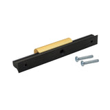 Caja con 25 piezas de Jaladera de Aleación de Aluminio 96 Negro Mate + Dorado