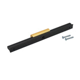 Caja con 25 piezas de Jaladera de Aleación de Aluminio 160 Negro Mate + Dorado