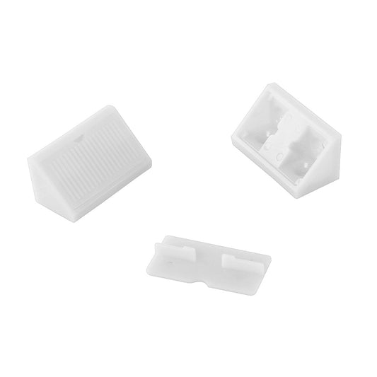 Caja con 100 piezas de Soporte con tapa color blanco