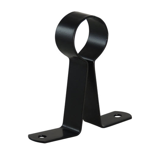 Caja con 50 piezas de soporte central redondo de 1" Galv. Negro