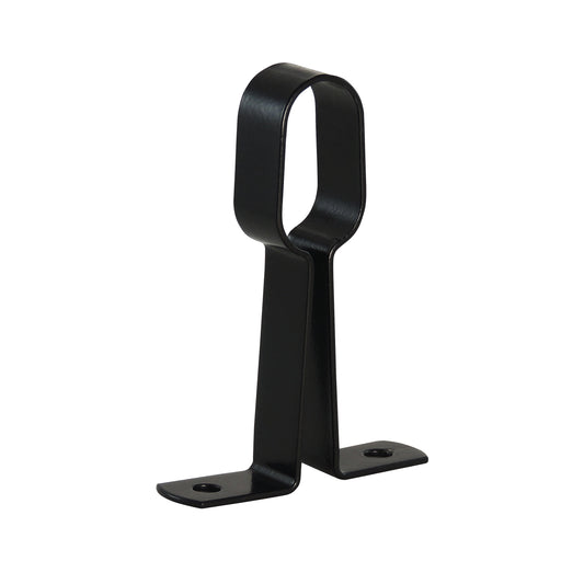 Caja con 50 piezas de soporte central  Oval de 1" Galv. Negro