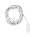 Extensión eléctrica de 4.6 metros con 3 contactos tipo cordón (blanco)