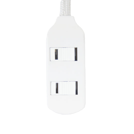 Extensión eléctrica de 4.6 metros con 3 contactos tipo cordón (blanco)