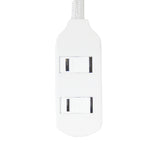 Extensión eléctrica de 4.6 metros con 3 contactos tipo cordón (blanco)