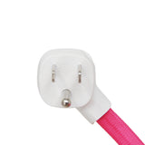 Extensión eléctrica de 2.7 metros con 3 contactos tipo cordón (rosa)