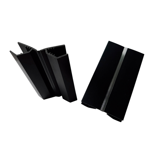 Caja con 10 piezas de Conector para zoclo ángulo libre color negro