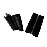 Caja con 10 piezas de Conector para zoclo ángulo libre color negro