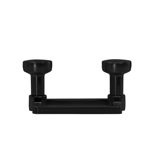 Caja con 25 piezas de Perchero de Zinc 2 Botones 2153 Negro Mate