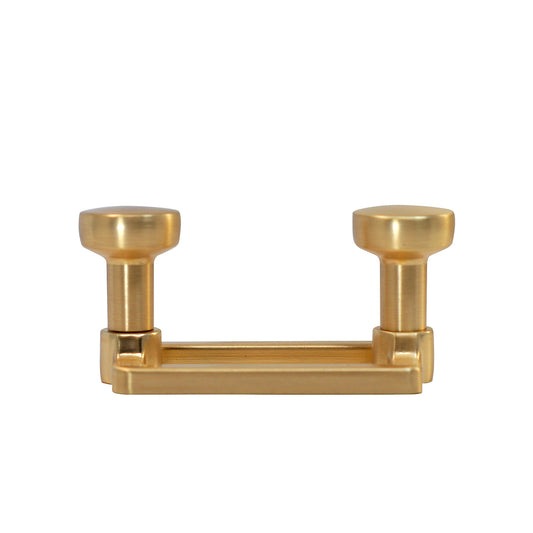 Caja con 25 piezas de Perchero de Zinc 2 Botones 2153 Dorado
