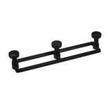 Caja con 10 piezas de Perchero de Zinc 3 Botones 2153 Negro Mate