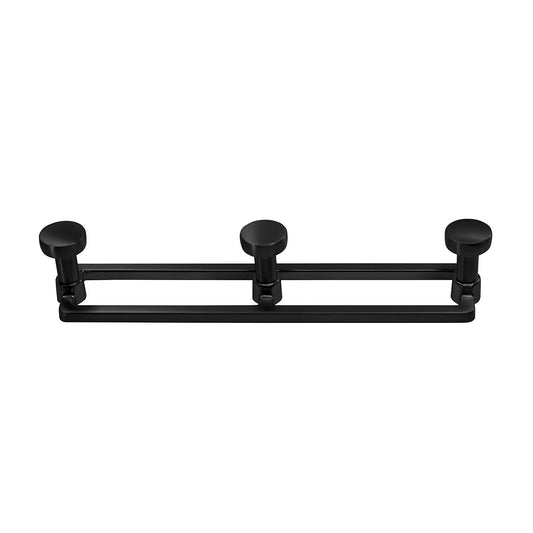 Caja con 10 piezas de Perchero de Zinc 3 Botones 2153 Negro Mate