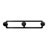 Caja con 10 piezas de Perchero de Zinc 3 Botones 2153 Negro Mate
