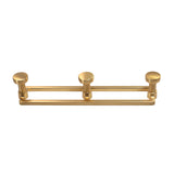 Caja con 10 piezas de Perchero de Zinc 3 Botones 2153 Dorado