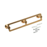 Caja con 10 piezas de Perchero de Zinc 3 Botones 2153 Dorado
