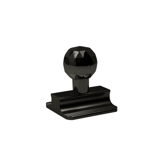 Caja con 25 piezas de Perchero de Zinc 1 Botón 2155 Negro Mate
