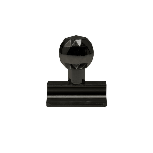 Caja con 25 piezas de Perchero de Zinc 1 Botón 2155 Negro Mate