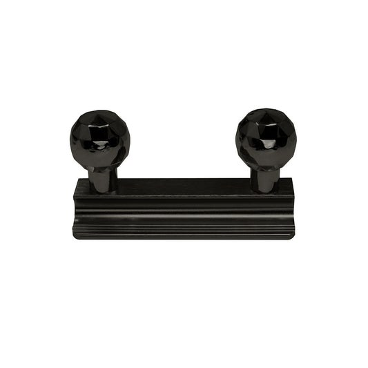 Caja con 25 piezas de Perchero de Zinc 2 Botones 2155 Negro Mate