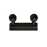 Caja con 25 piezas de Perchero de Zinc 2 Botones 2155 Negro Mate