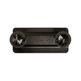 Caja con 25 piezas de Perchero de Zinc 2 Botones 2155 Negro Mate