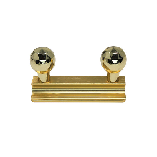 Caja con 25 piezas de Perchero de Zinc 2 Botones 2155 Dorado