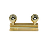 Caja con 25 piezas de Perchero de Zinc 2 Botones 2155 Dorado