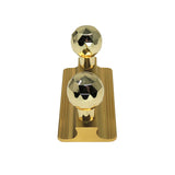 Caja con 25 piezas de Perchero de Zinc 2 Botones 2155 Dorado
