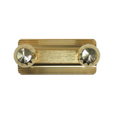Caja con 25 piezas de Perchero de Zinc 2 Botones 2155 Dorado