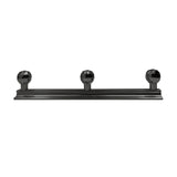 Caja con 10 piezas de Perchero de Zinc 3 Botones 2155 Negro Mate
